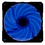 Вентилятор для корпуса Digma DFAN-LED-BLUE черный, 120 мм, 1200 об/мин, 23 дБ, 4 pin, фото 1