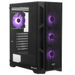 Корпус без блока питания Raijintek ARCADIA 41-MS4, Midi-Tower, TG, 1x120мм + 3x120мм ARGB, 2xUSB-A 3.0 + 1xUSB-C, ATX, mATX, mITX Black, фото8