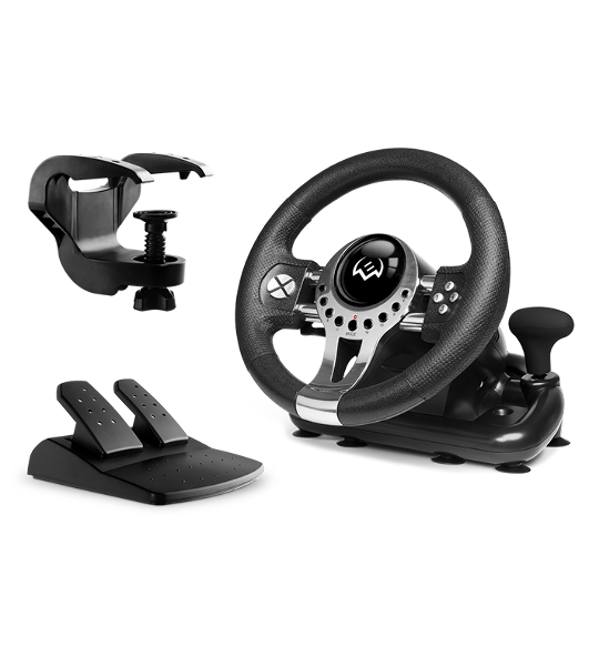Руль SVEN GC-W700 (педали, вибро, скоба, лепестки, АКПП, D-pad, 12 кл, резин. вставки, PC/Xinput)