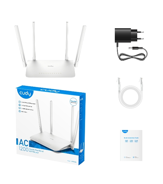 Роутер беспроводной Cudy WR1300 AC1200 10/100/1000BASE-TX/Wi-Fi белый