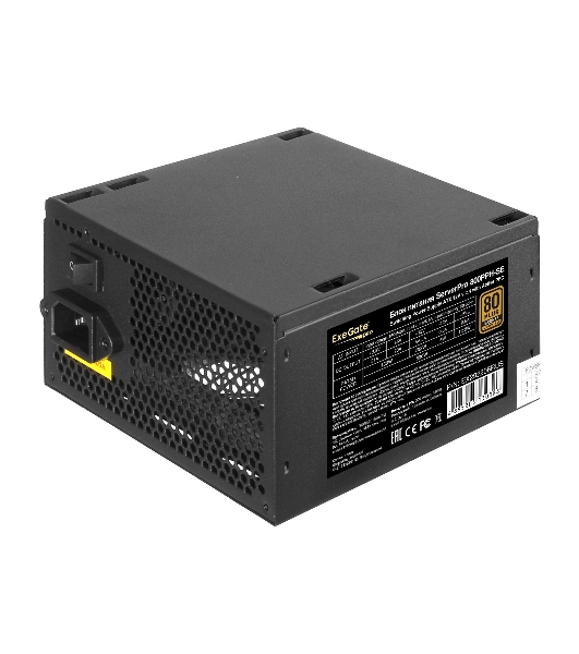 Блок питания серверный 800W ExeGate EX292206RUS ServerPRO 80 PLUS Bronze, 800PPH-SE (ATX, for 3U+ cases, APFC, КПД 89% (80 PLUS Bronze), 12cm fan, 24pin, 2x(4+4)p, 4xPCI-E, 8xSATA, 4xIDE, box, black)