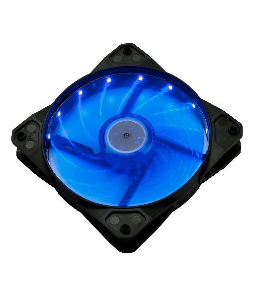 Вентилятор для корпуса Digma DFAN-LED-BLUE черный, 120 мм, 1200 об/мин, 23 дБ, 4 pin