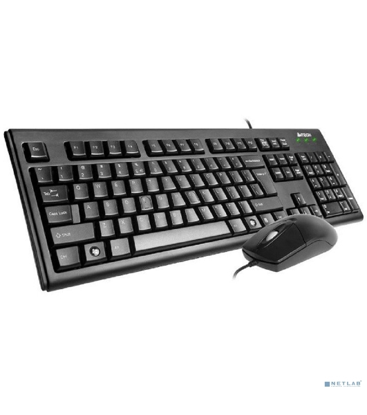 Комплект клавиатура+мышь A4Tech KRS-8372 проводной, USB, 1200 DPI, чёрный