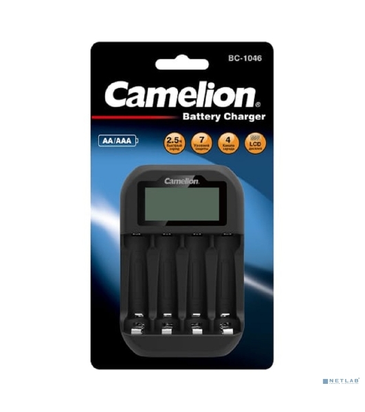 Быстрое зарядное устр-во с индикацией Camelion BC-1046 (4хАА, ААА)