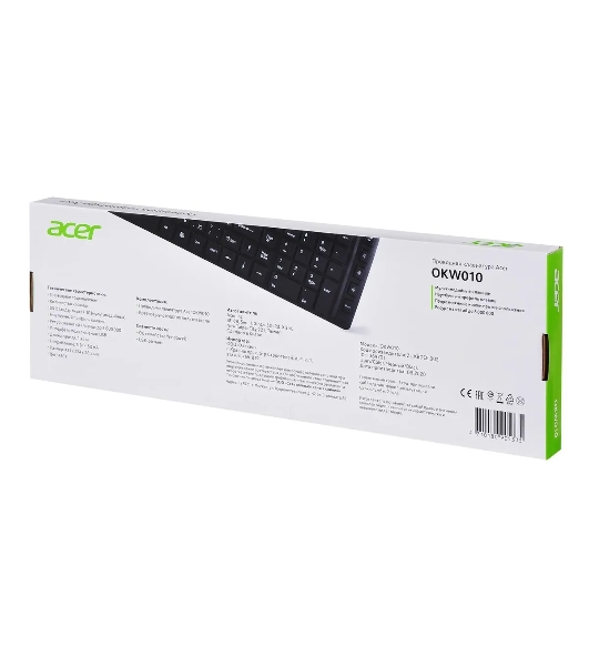 Клавиатура проводная Acer OKW010 ZL.KBDEE.002, USB, черный