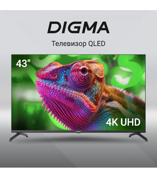 Телевизор Digma 43' DM-LED43UQB31 черный/черный QLED 4K UHD 60Hz Google TV