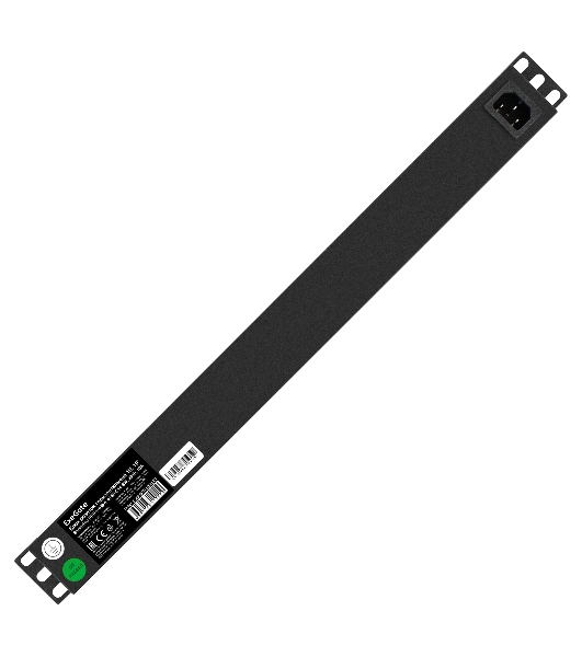 Блок розеток горизонтальный ExeGate ServerPro PDU-19H801 Al-8S-C14-SW, 19', 1U, Алюминий, 8 Schuko, С14, выкл. с подсветкой, черный