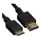 Кабель GoPower HDMI (m)-miniHDMI (m) 1,8м ПВХ ver.1.4 черный Premium Zip-Lock c подвесом (1/100), фото 1