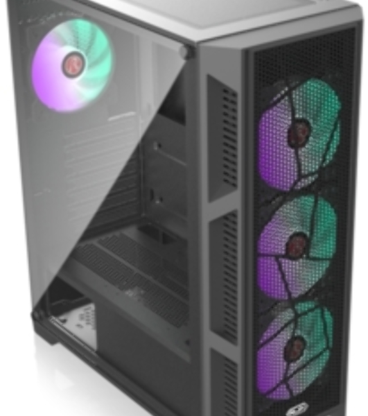 Корпус без блока питания Raijintek ARCADIA 41-MS4, Midi-Tower, TG, 1x120мм + 3x120мм ARGB, 2xUSB-A 3.0 + 1xUSB-C, ATX, mATX, mITX Black