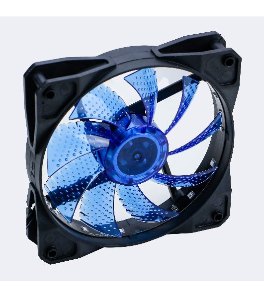 Вентилятор для корпуса Digma DFAN-LED-BLUE черный, 120 мм, 1200 об/мин, 23 дБ, 4 pin