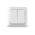 Выключатель 2-кл. ОП Олимп 10А IP20 белый Universal О0023, фото 1