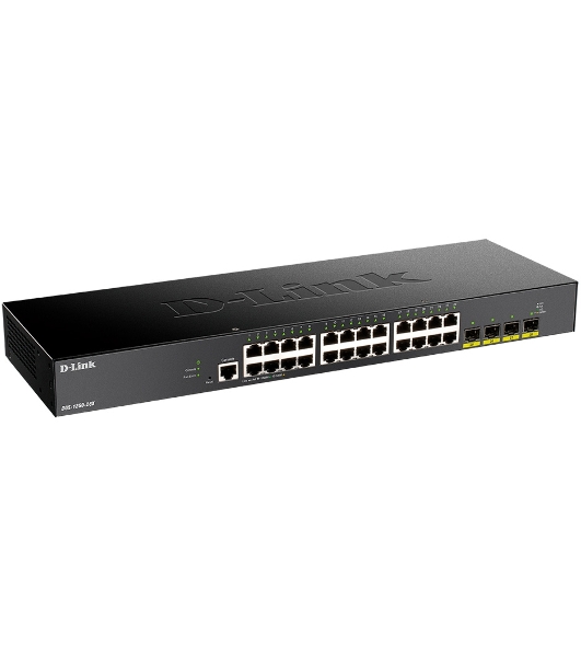Коммутатор D-Link DGS-1250-28X/A1A, 24×1 Гбит/с + 4×10 Гбит/с SFP+, управляемый