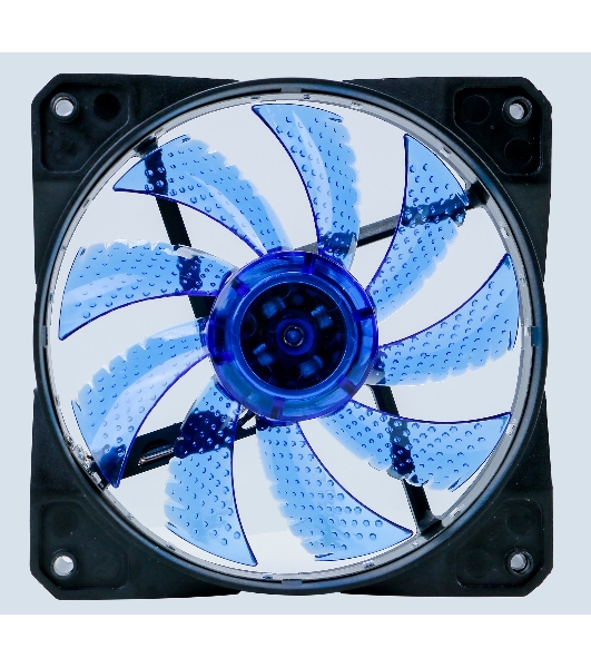 Вентилятор для корпуса Digma DFAN-LED-BLUE черный, 120 мм, 1200 об/мин, 23 дБ, 4 pin