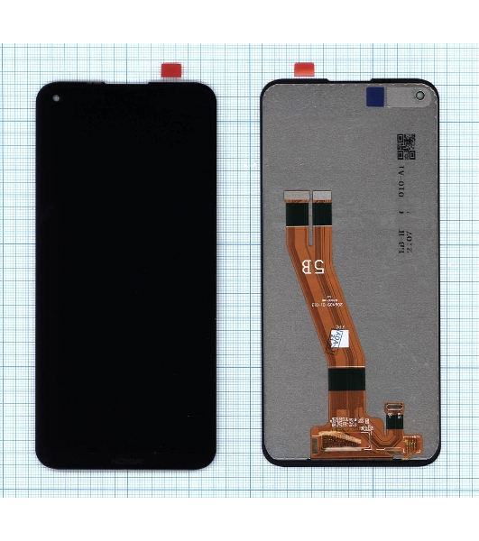 Дисплей для Nokia 3.4, черный