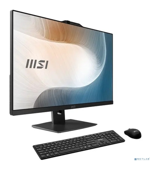 Моноблок MSI Modern AM272P 1M-682XRU 27' Full HD Core 3 100U (1.2) 16Gb SSD 512Gb Graphics noOS GbitEth WiFi BT 120W клавиатура мышь Cam черный 1920x1080 (9S6-AF8231-682)