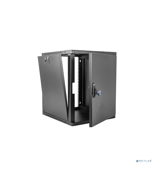 Шкаф ЦМО телекоммуникационный настенный сварной 12U (600 500) съемные стенки, дверь металл, черный