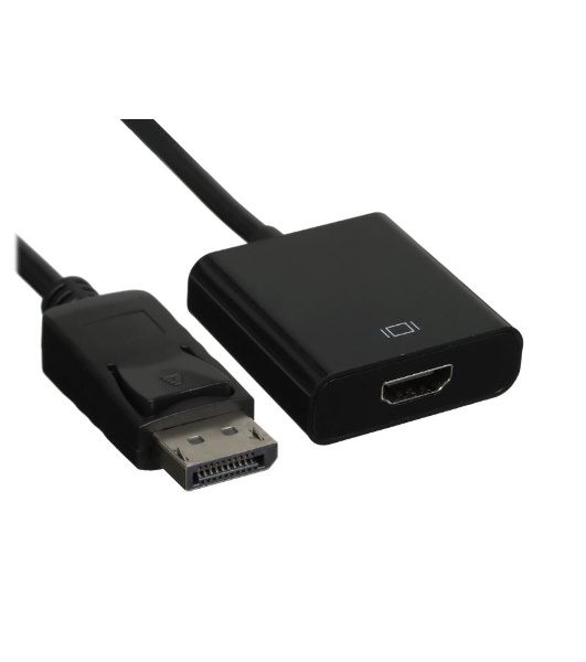 Переходник GoPower DisplayPort (m)-HDMI (f) ver.1.4 черный Premium Zip-Lock c подвесом (1/200)