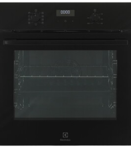 Духовой шкаф с паром Electrolux EOD5C70BZ SteamBake,цвет -черный, утапливаемые переключатели, таймер отключения, отложенный старт, будильник, хромированные направляющие из нержавеющей стали Easy Entry, телескопические направляющие FlexiRunners (1 ур) с изменением высоты установки, 3 стекла, каталитическая очистка
