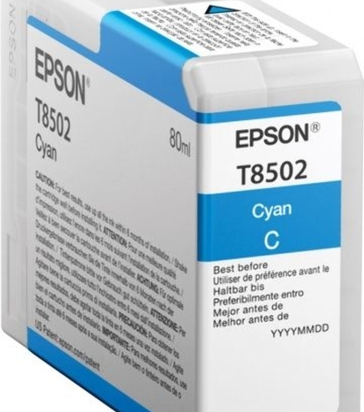 Картридж струйный Epson T8502 (C13T850200) голубой (80 мл.) для SureColor SC-P800