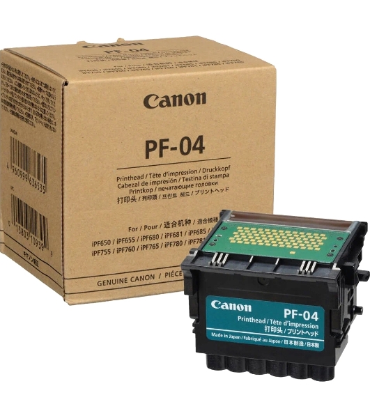 Печатающая головка Canon PF-04 (3630B001) черный для Canon iPF650, iPF655, iPF670, iPF680, iPF685, iPF750, iPF755, iPF760, iPF765, iPF770, iPF780, iPF785, iPF830, iPF840, iPF850.