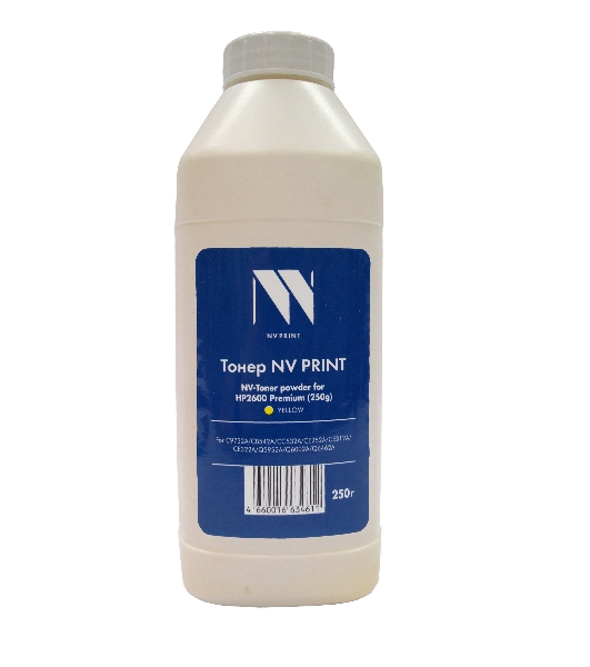 Тонер NVPrint для HP 2600 (250 г) Yellow для C9732A, CB542A, CC532A, CE252A, CE312A, CE322A, Q5952A, Q6002A, Q6462A Premium