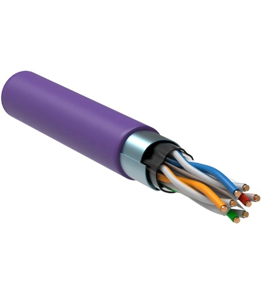 Кабель информационный ITK LC1-C604-326 кат.6 F/UTP 4X2X23AWG LSZH внутренний 305м фиолетовый