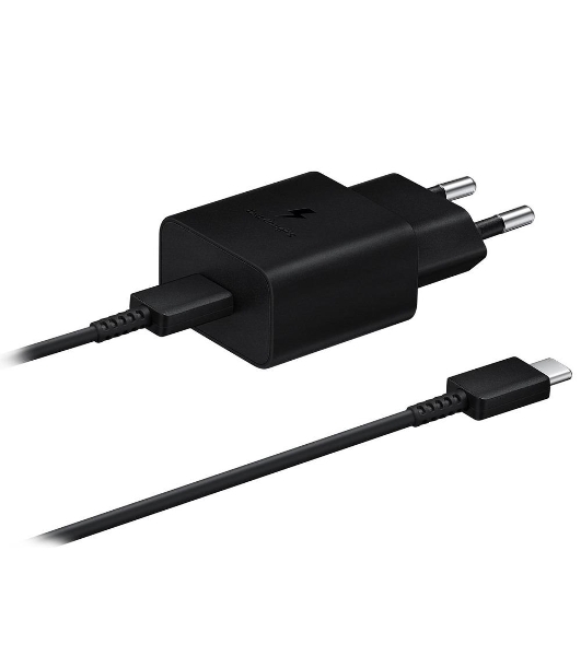 Сетевое зарядное устройство Samsung Adapter 15W Type C with Cable черный (EP-T1510XBEGEU)