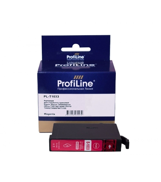 Картридж струйный ProfiLine PL-T1033 для принтеров Epson Stylus TX550/Stylus Office T30/T40/T40W/TX510/TX600/TX600FW/T1100 с чернилами Magenta 11,1 мл