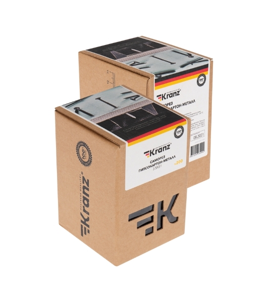 Саморез гипсокартон-металл Kranz 3.5х51, упаковка поставщика