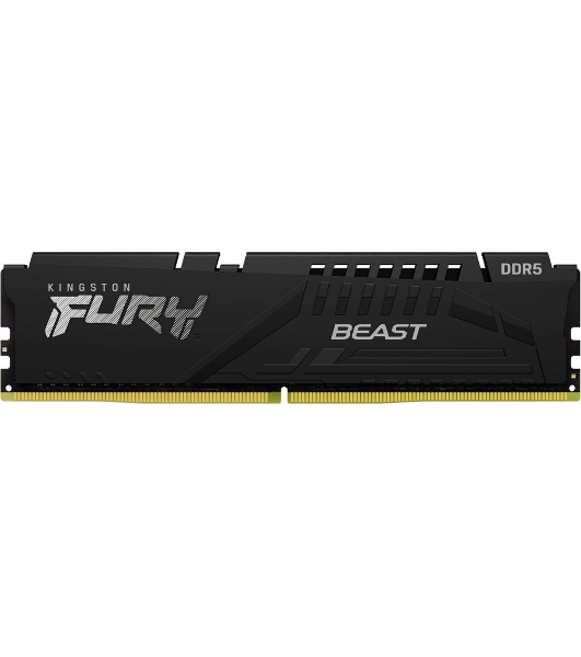 Оперативная память Kingston Fury Beast, DDR5, 16GB (1x16GB), 5600MHz, CL40, DIMM, с радиаторами, черный