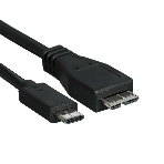Кабель GoPower Type-C (m)-microUSB-B (m) 0.5м ПВХ черный Premium Zip-Lock c подвесом (1/200), фото 1
