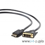 Кабель DisplayPort-DVI Gembird/Cablexpert 3м, 20M/19M, черный, экран, пакет, фото2
