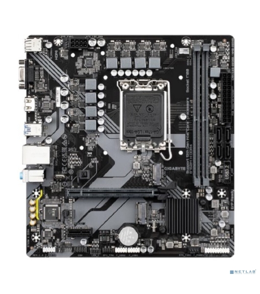 Материнская плата Gigabyte B760M H DDR4, LGA 1700, Intel B760, 2xDDR4, 4xSATA, 2xM.2, 1xPCIe 4.0 x16, 1xPCIe x1, 1xHDMI, 1xVGA, 1x 1Gb LAN, 2xUSB 2.0, 4xUSB 3.2 Gen 1, 3x3.5 мм, 7.1, Micro ATX