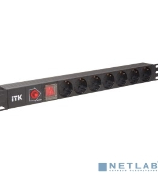 Блок PDU 7 розеток DIN49440 (нем. cтанд.), с LED выключателем,1U, без шнура, вх. IEC320 C14, алюминиевый профиль, черный PDU 7 розеток DIN49440 (нем. cтанд.), с LED выключателем,1U, без шнура, вх. IEC320 C14, алюминиевый профиль, черный