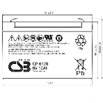 Батарея CSB GP 6120 (6V 12Ah), фото4