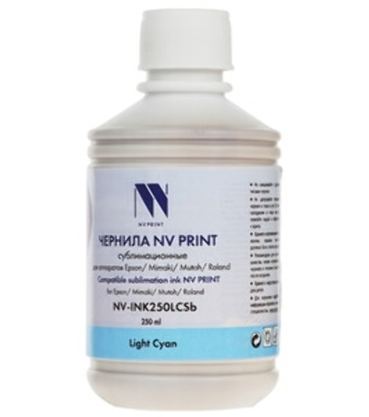 Чернила NVPrint сублимационные NV-INK250LCSb для аппаратов Epson, Mimaki, Mutoh, Roland (250мл) Light Cyan