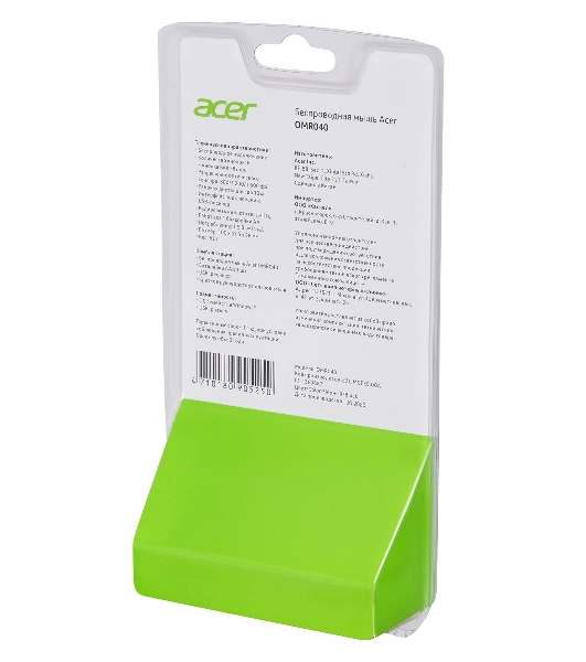 Мышь беспроводная Acer OMR040 черный, 1600 dpi, радиоканал, USB, кнопки - 6