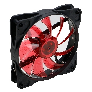 Вентилятор для корпуса Digma DFAN-LED-RED черный, 120 мм, 1200 об/мин, 23 дБ, 4 pin