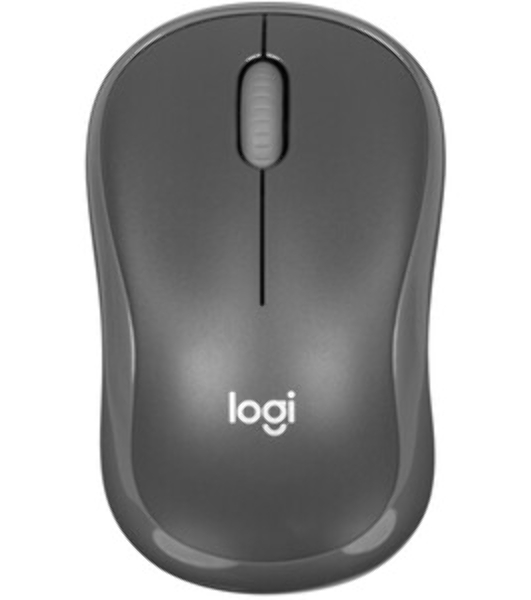 Мышь беспроводная Logitech M186 черный/серый, 1000 dpi, радиоканал, USB, кнопки - 3