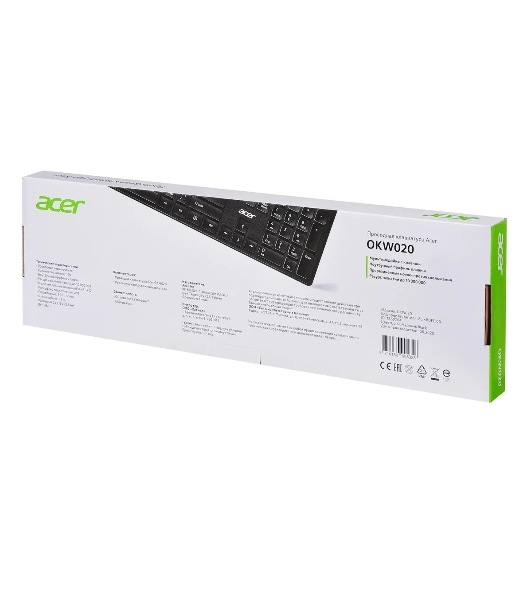 Клавиатура проводная Acer OKW020, USB, черный