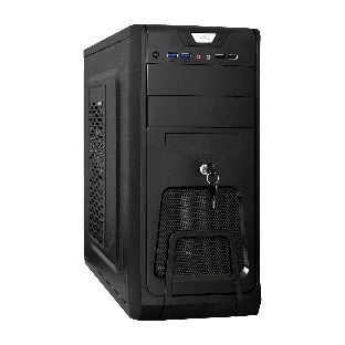 Компьютерный корпус Miditower ExeGate EX283216RUS CP-603UB-CP400 (ATX, БП CP400 с вент. 8см, 2*USB+2*USB 3.0, аудио, блокировка, черный)