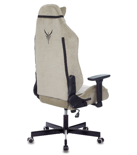 Кресло игровое Бюрократ Knight N1 Fabric бежевый Light-21, с подголов. крестовина металл