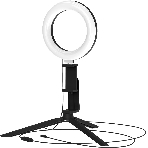 Светильник кольцевой Gauss 10W 600lm 3000-6500K 5V USB IP20 160x23мм черный дим, пульт LED 8, фото11