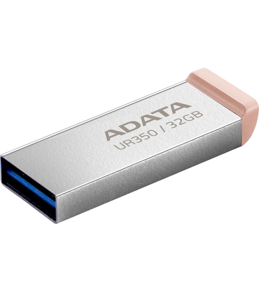 Флешка USB ADATA UR350 (UR350-32G-RSR/BG), 32G, USB 3.2, R/W 100/15, серебристый/коричневый