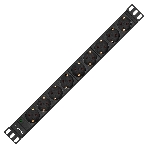 Блок розеток горизонтальный ExeGate ServerPro PDU-19H907 Al-9S-C20, 19', 1U, Алюминий, 9 Schuko, С20, черный, фото6