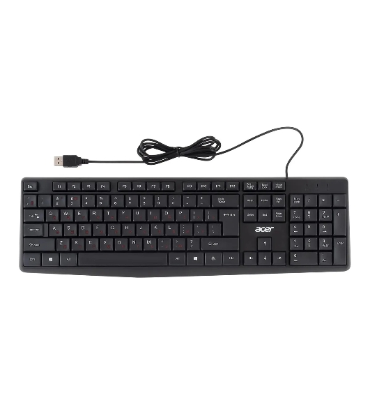 Клавиатура проводная Acer OKW121 (ZL.KBDEE.00B), USB, черный