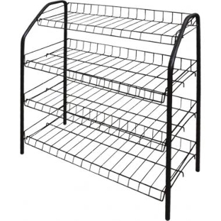 Этажерка НИКА ЭТ1/Ч, черный, 4 полки 700x660x300