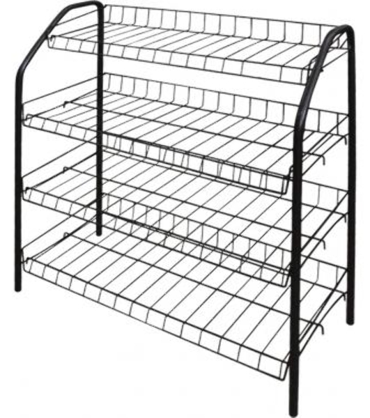 Этажерка НИКА ЭТ1/Ч, черный, 4 полки 700x660x300