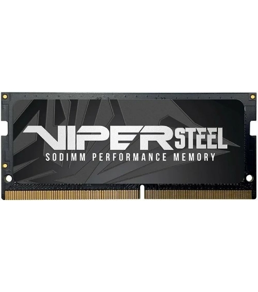 Оперативная память Patriot Steel Series, DDR4, 32GB (1x32 GB), 3200 MHz, CL22, радиатор, черный, SO-DIMM