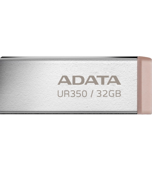 Флешка USB ADATA UR350 (UR350-32G-RSR/BG), 32G, USB 3.2, R/W 100/15, серебристый/коричневый
